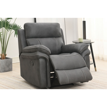 Richmond Fabric Recliner Chair in Charcoal Grey