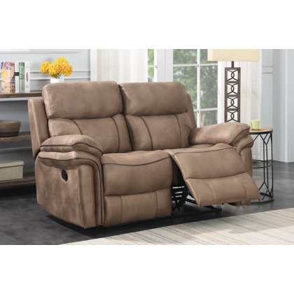 Richmond Fabric 2 Seater Recliner Sofa in Sahara