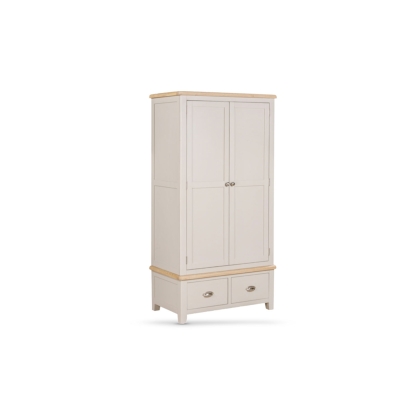 Windermere Painted Oyster Grey Oak Double Wardrobe