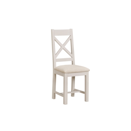 Windermere Painted Oyster Grey Oak Cross Back Dining Chair