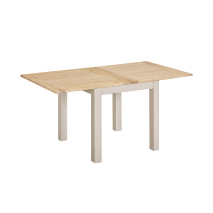 Windermere Painted Oyster Grey Oak 85-170cm Square Ext Dining Table