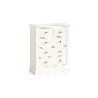 Burgundy Painted Coconut Milk 2 Over 3 Chest of Drawers