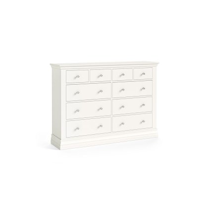 Burgundy Painted Coconut Milk 4 Over 6 Chest of Drawers