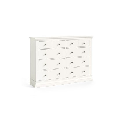 Burgundy Painted Coconut Milk 4 Over 6 Chest of Drawers