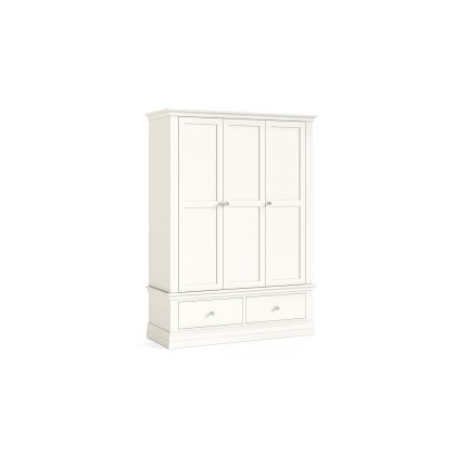 Burgundy Painted Coconut Milk Triple Wardrobe