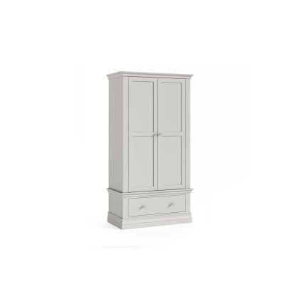 Burgundy Painted Light Grey Gents Wardrobe