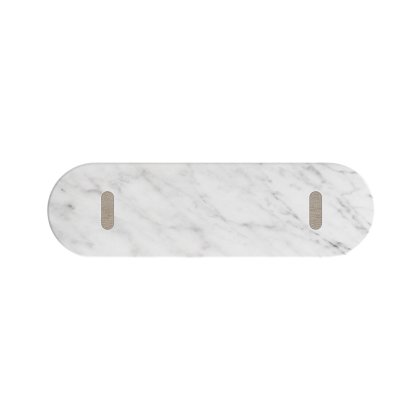 Portobello Oak Console Table with Travertine Top