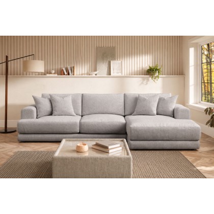 Niki Fabric Medium 3 Seater Chaise Sofa