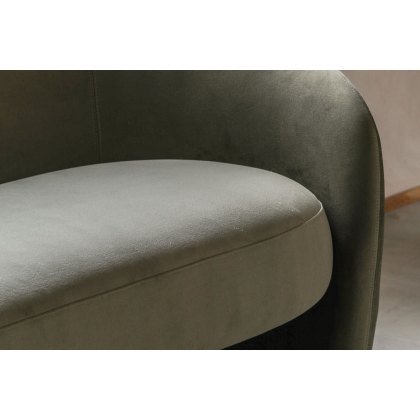 Gallery Direct Curvo 2 Seater Sofa in Moss Green Gallery Direct Curvo 2 Seater Sofa in Moss Green