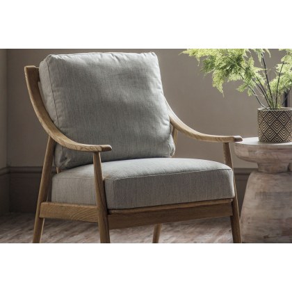Gallery Direct Reliant Armchair in Natural Linen Gallery Direct Reliant Armchair in Natural Linen