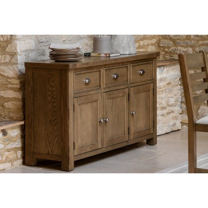 Gallery Direct Hardwick Smoked Oak Large Sideboard