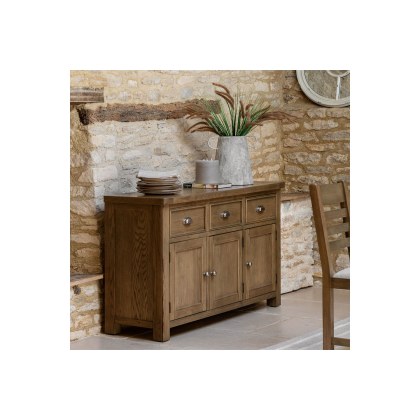 Gallery Direct Hardwick Smoked Oak Large Sideboard