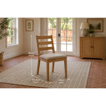 Gallery Direct Malvern Natural Oak Dining Chairs (Pair)