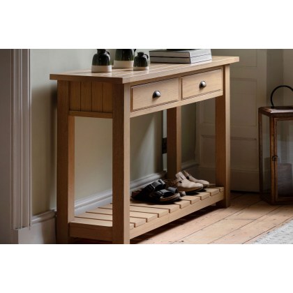 Gallery Direct Eton Natural 2 Drawer Console Table
