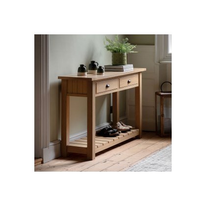 Gallery Direct Eton Natural 2 Drawer Console Table