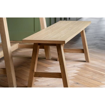 Gallery Direct Eton Natural Trestle Dining Bench