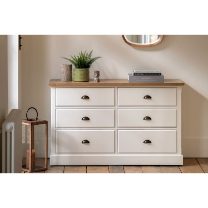 Gallery Direct Eton Painted White 6 Drawer Chest of Drawers