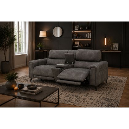 Lumea Tech Smart 3 Seater Recliner Sofa with Power Headrest, Heat Function & Tech Console Lumea Tech Smart 3 Seater Recliner Sofa with Power Headrest, Heat Function & Tech Console