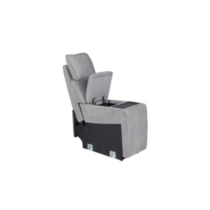 Blaine Console Sectional Unit in Greige Fabric