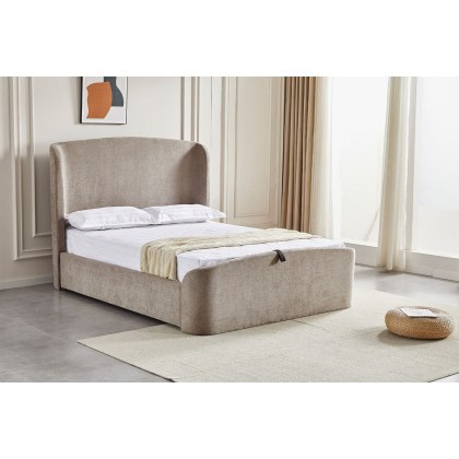 Blaire Storage Ottoman Bed in Weave Fabric