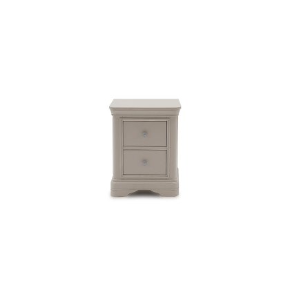 Mabel Wooden Bedside Table in Painted Taupe Finish