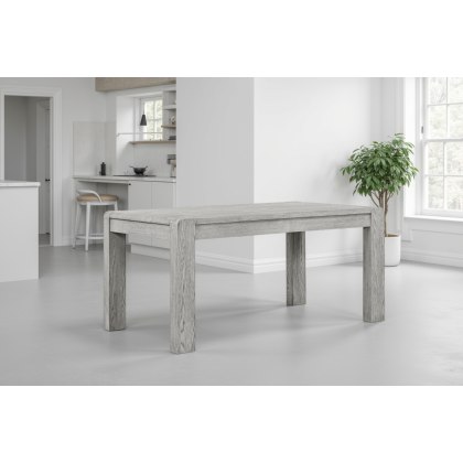Amsterdam Washed Grey Oak 6-8 Seater Extending Dining Table - 160cm-210cm Amsterdam Washed Grey Oak 6-8 Seater Extending Dining Table - 160cm-210cm