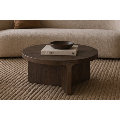California Dark Oak Round Coffee Table California Dark Oak Round Coffee Table