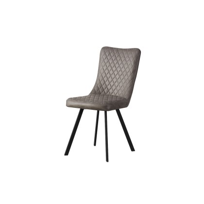 Mexico Dining Chair in Charcoal Soft Faux Suede