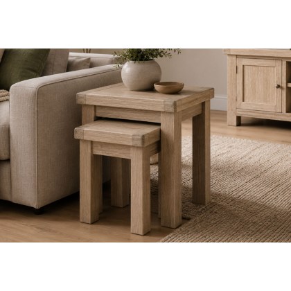 Normandy White Wash Nest Of Tables