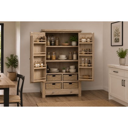 Normandy White Wash Kitchen Larder Unit Normandy White Wash Kitchen Larder Unit