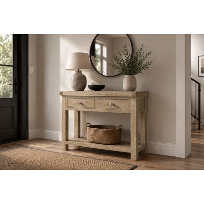 Normandy White Wash Console Table