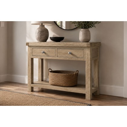 Normandy White Wash Console Table