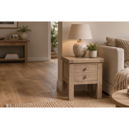 Normandy White Wash Lamp Table Normandy White Wash Lamp Table