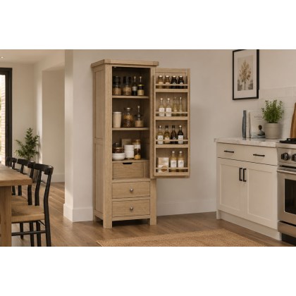 Normandy White Wash Single Kitchen Larder Unit Normandy White Wash Single Kitchen Larder Unit