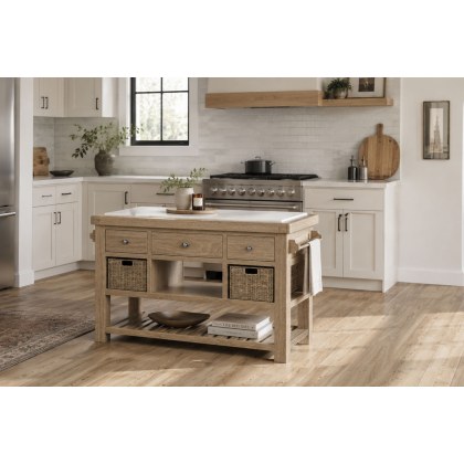 Normandy White Wash Large Kitchen Island Normandy White Wash Large Kitchen Island