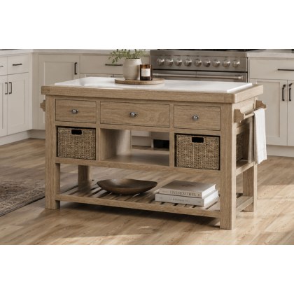 Normandy White Wash Large Kitchen Island Normandy White Wash Large Kitchen Island
