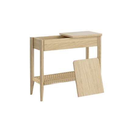 Sicily Oak Storage Sofa Side Table