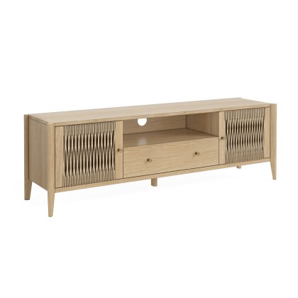Sicily Oak 160cm Weave Large TV Unit
