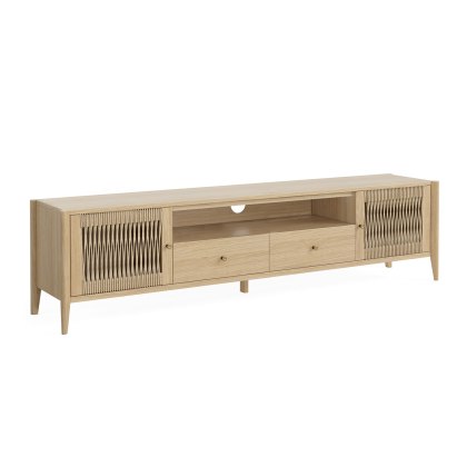 Sicily Oak 200cm Weave Large TV UNIT
