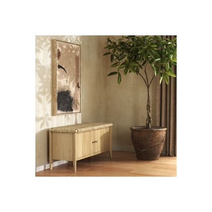 Sicily Oak 100cm Weave Hallway Bench