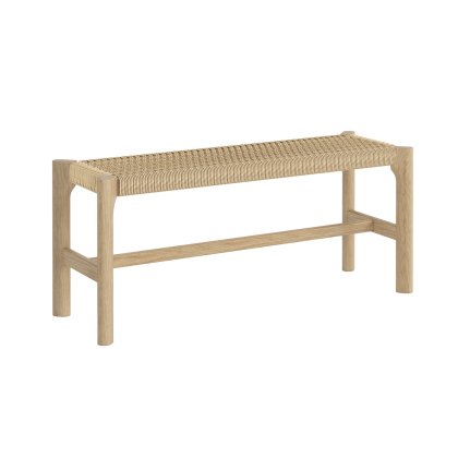 Sicily Oak 110cm Weave Dining Bench