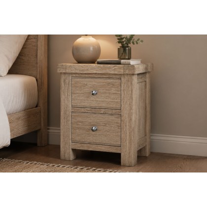 Normandy White Wash Bedside Table