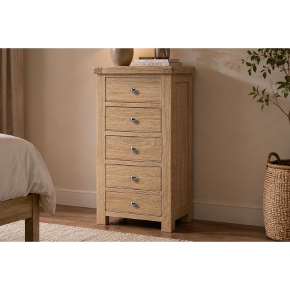 Normandy White Wash Tallboy Chest of Drawer
