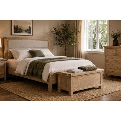 Normandy White Wash Blanket Box