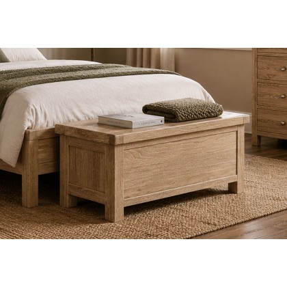 Normandy White Wash Blanket Box