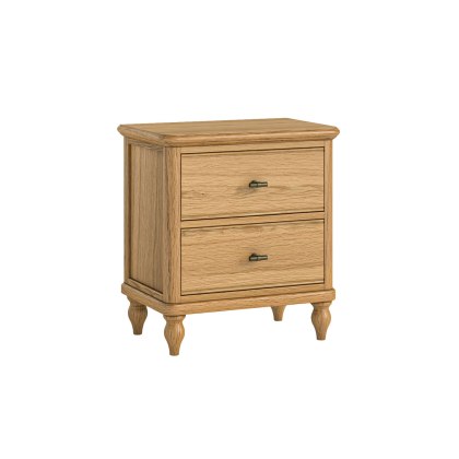 Verona Oak Wide Bedside Table