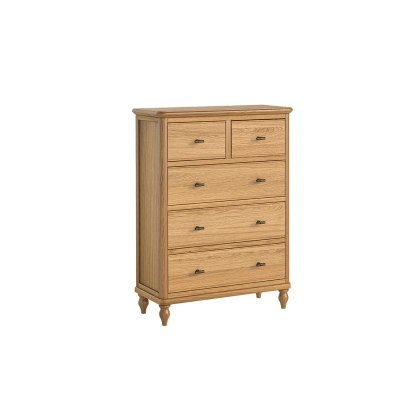 Verona Oak 2 Over 3 Chest of Drawers