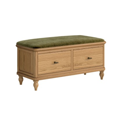 Verona Oak Storage Bench