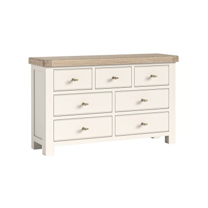 Windsor Country Oak Painted 3 Over 4 Chest of Drawers