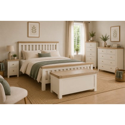 Windsor Country Oak Painted Blanket Box